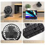 720° Rotatable Clip Fan with Night Light for Easy Portability
