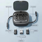 Customized Design 3 in 1 Retractable Charging Cable USB C to USB Adapter OTG Kit with Data Transfer Card Slot Phone Holder