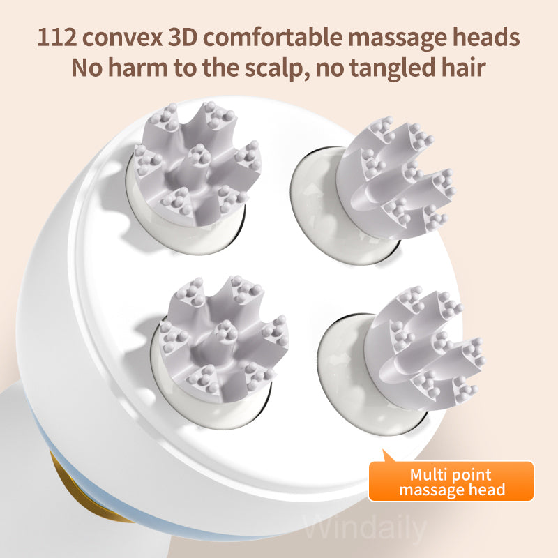 Wireless Electric Scalp Massager for Hair Growth Head Stress