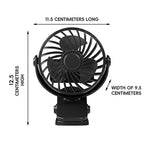 720° Rotatable Clip Fan with Night Light for Easy Portability